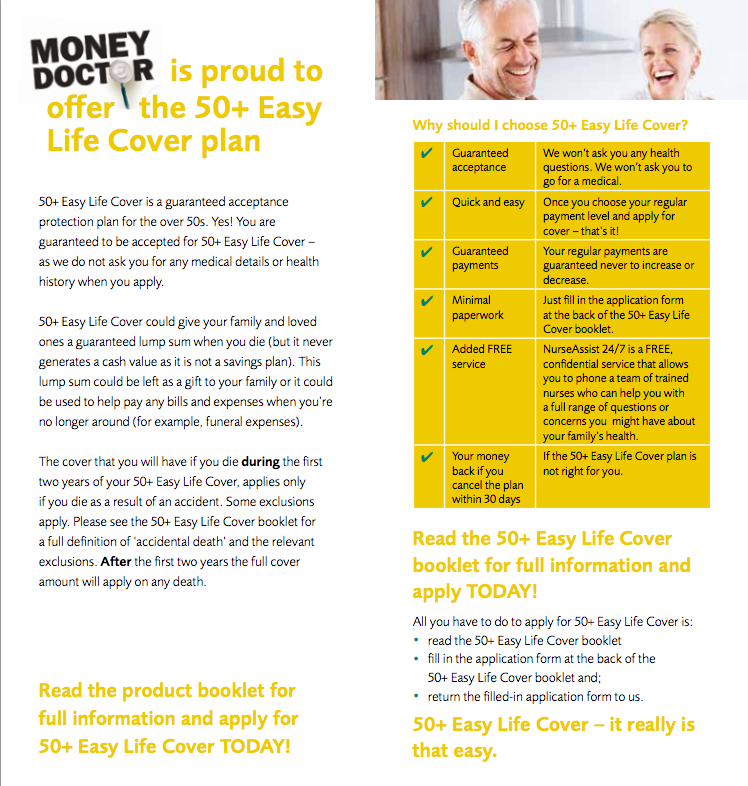 50+ Easy Life Cover - Money Doctors