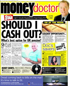 Irish Daily Star - Money Doctor column 21st April