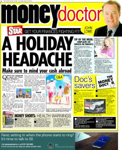 Irish Daily Star Money Doctor column 26th May