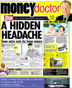 Irish Daily Star Money Doctor column 30th June 2016