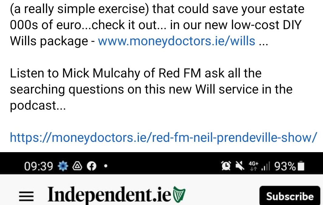 New low-cost DIY Wills & Probate service launched by MoneyDoctors.ie/wills